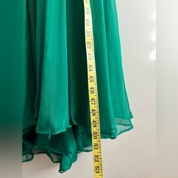 Sherry Hill emerald green evening maxi dress size US 2 Petite - Picture 9 of 16